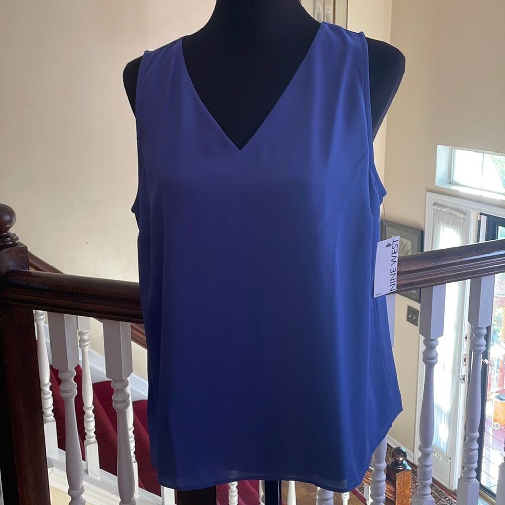 Nine West - New Blue Blouse- Size PXL